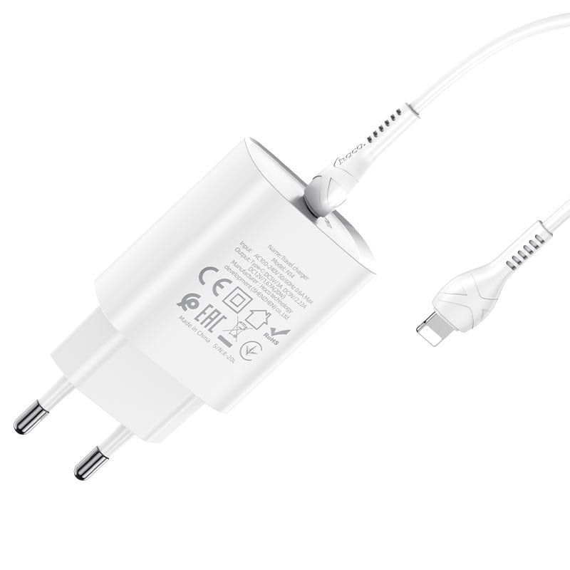 Wall charger “N14 Smart charging” PD20W EU set with cable