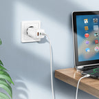 GaN wall charger “N16 Scenery” 3 port EU set with cable