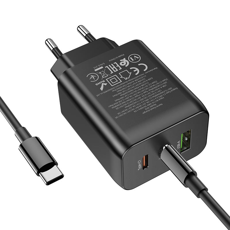 GaN wall charger “N18 Phenomenon” 3 port EU set with cable