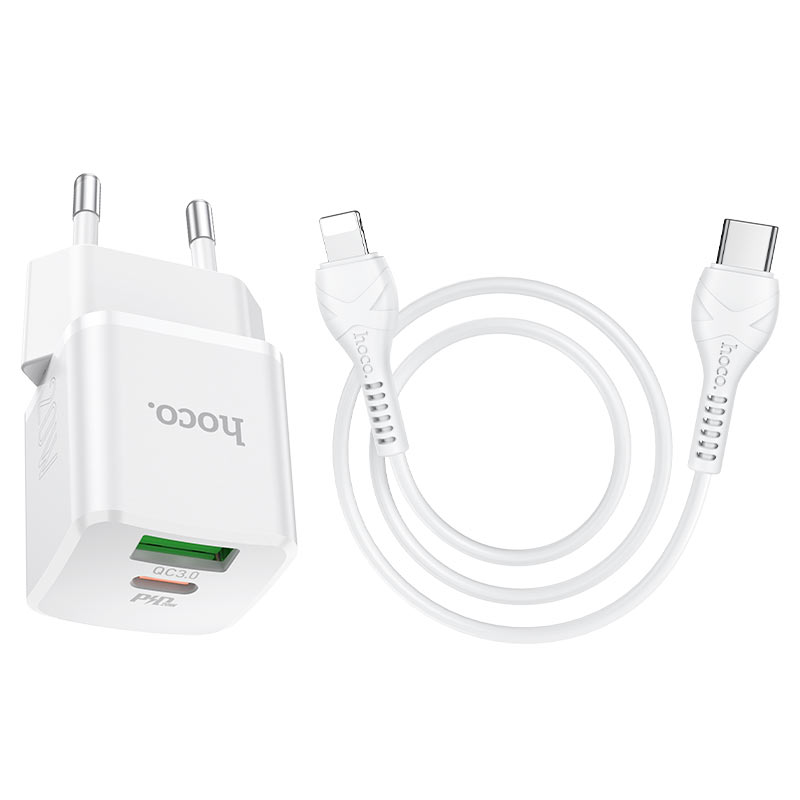 Wall charger “N20 Prestige” PD20W + QC3.0 EU set with cable