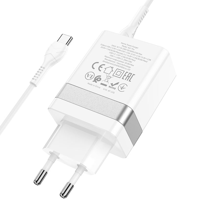 Wall charger “N21 Pro Tourer” PD30W EU set with cable
