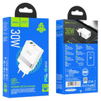 Wall charger “N21 Topspeed” dual port PD30W + QC3.0 EU set with cable
