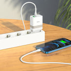 Wall charger “N21 Topspeed” dual port PD30W + QC3.0 EU set with cable