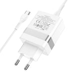 Wall charger “N21 Topspeed” dual port PD30W + QC3.0 EU set with cable