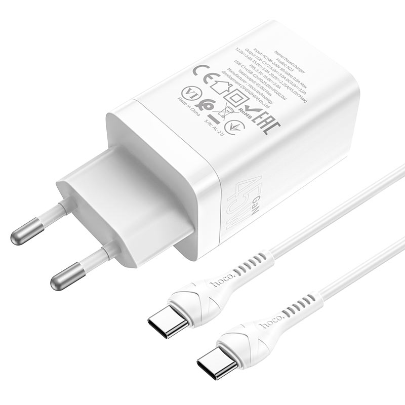 Wall charger “N23 Starlight” PD45W EU set with cable