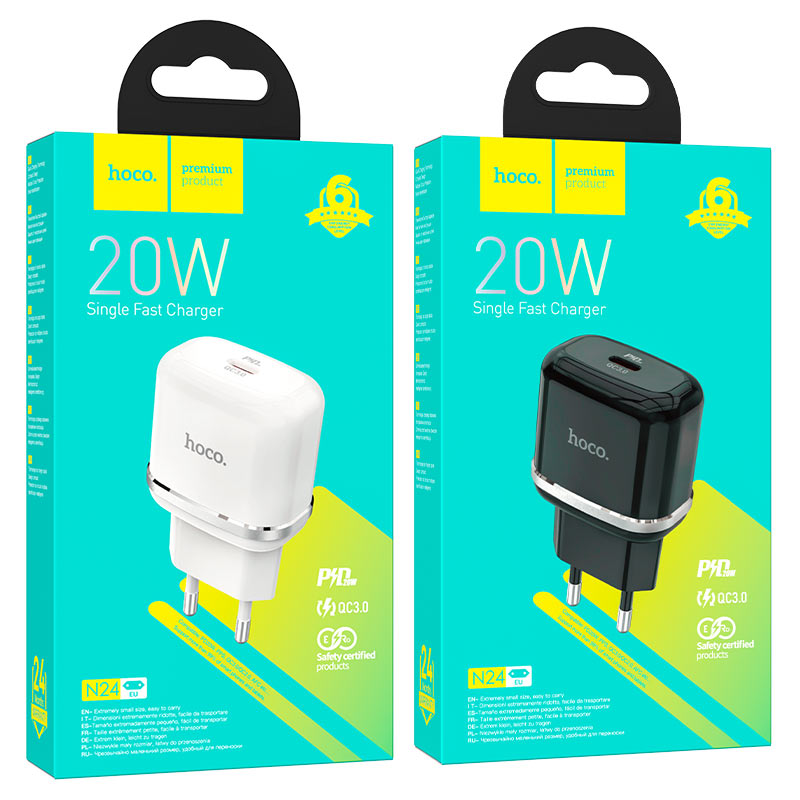 Wall charger “N24 Victorious” PD20W EU set with cable