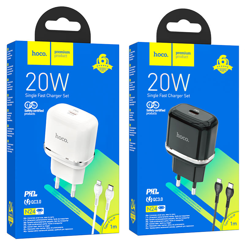 Wall charger “N24 Victorious” PD20W EU set with cable