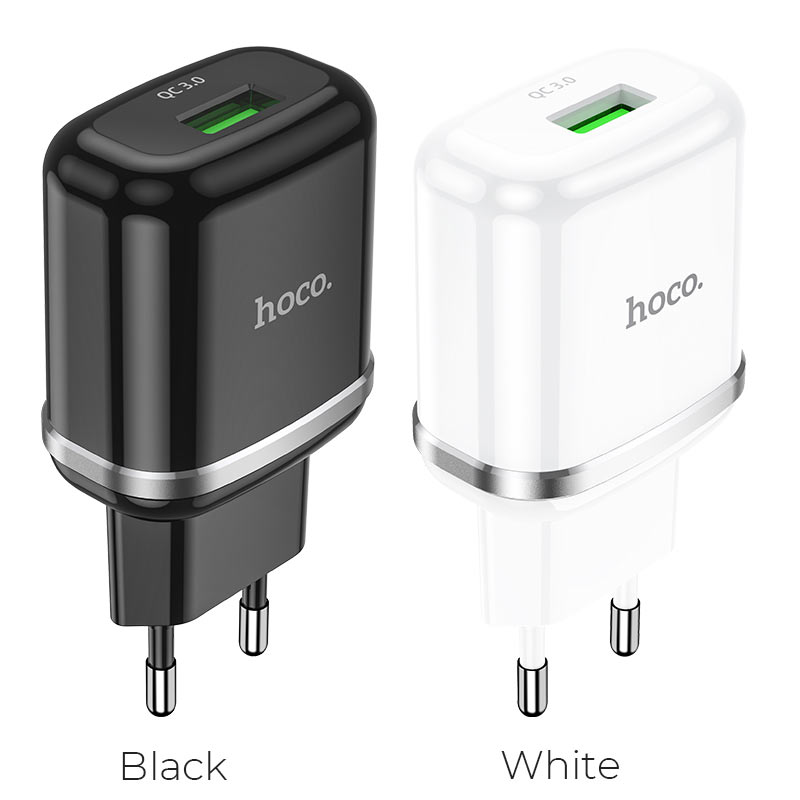 Wall charger “N3 Vigour” QC3.0 EU plug set with cable