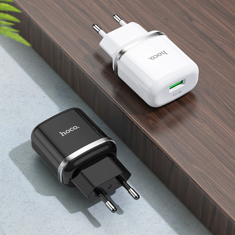 Wall charger “N3 Vigour” QC3.0 EU plug set with cable