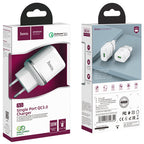 Wall charger “N3 Vigour” QC3.0 EU plug set with cable