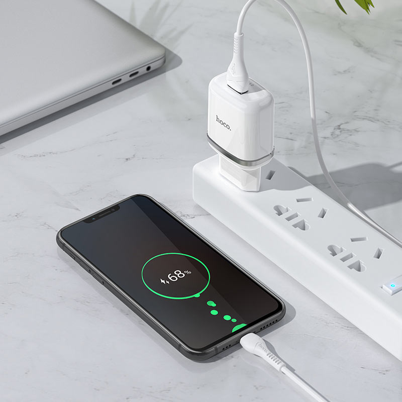 Wall charger “N3 Vigour” QC3.0 EU plug set with cable