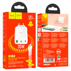 Wall charger “N33 Start” PD35W + QC3.0 EU cable set