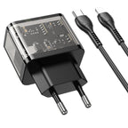 Wall charger “N34 Dazzling” PD20W + QC3.0 EU cable set