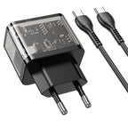 Wall charger “N34 Dazzling” PD20W + QC3.0 EU cable set
