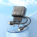 Wall charger “N34 Dazzling” PD20W + QC3.0 EU cable set