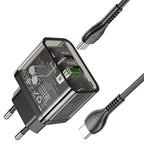 Wall charger “N34 Dazzling” PD20W + QC3.0 EU cable set