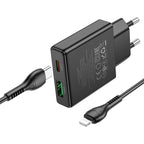 Wall charger “N38 Delgado” PD20W + QC3.0 EU cable set