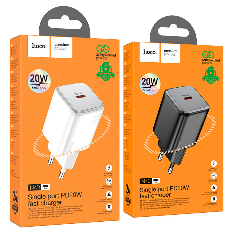 Wall charger “N40 Mighty” PD20W EU cable set