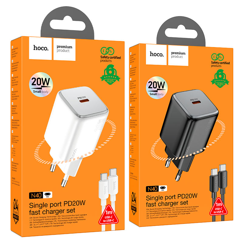 Wall charger “N40 Mighty” PD20W EU cable set