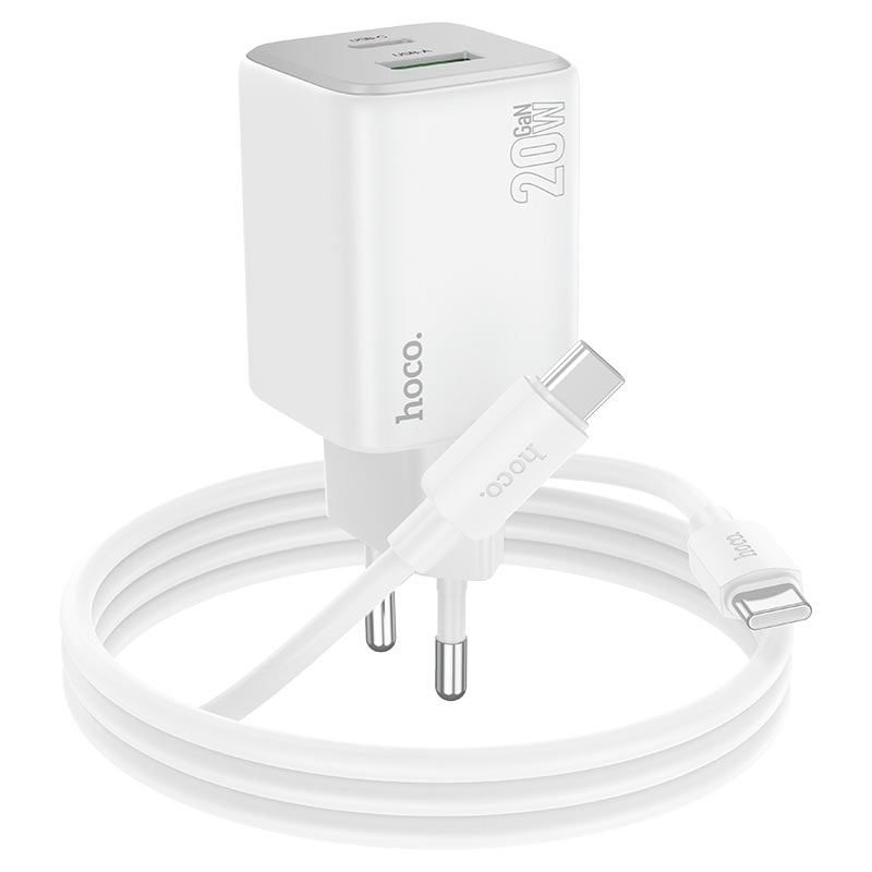 Wall charger “N41 Almighty” PD20W + QC3.0 EU cable set