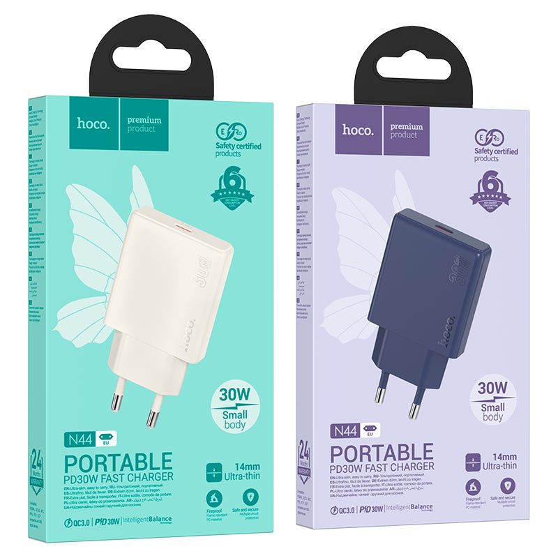 Wall charger “N44 Biscuit” PD30W EU cable set