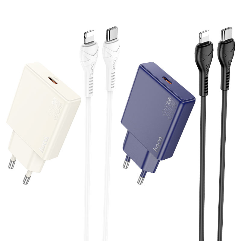 Wall charger “N44 Biscuit” PD30W EU cable set