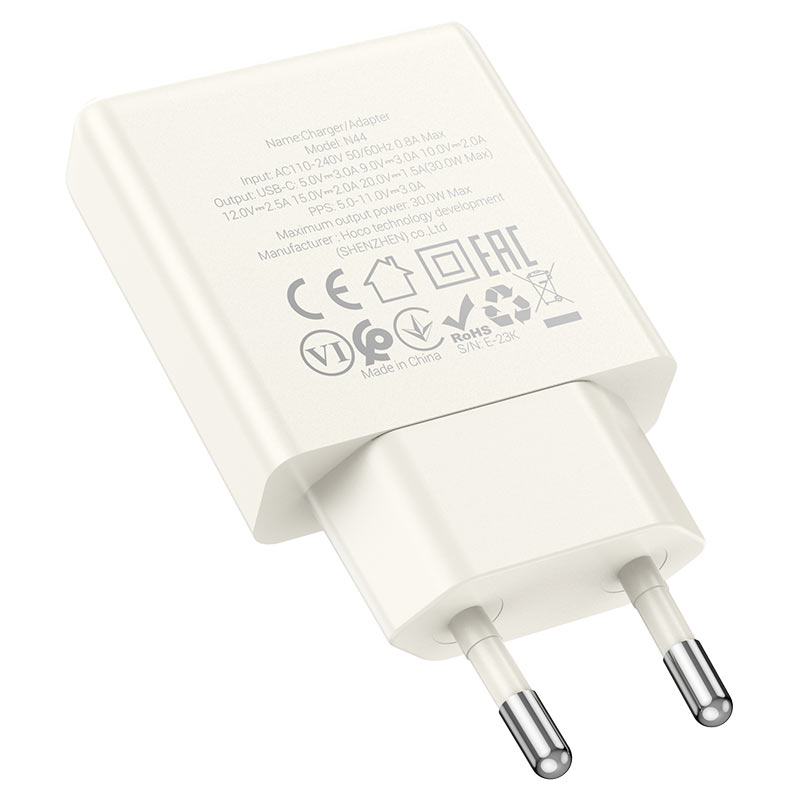 Wall charger “N44 Biscuit” PD30W EU cable set