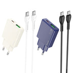 Wall charger “N45 Biscuit” PD30W + QC3.0 EU cable set