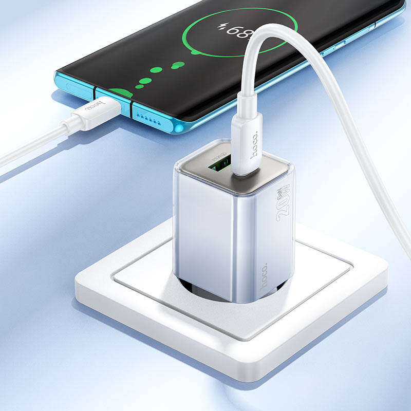 Wall charger “N46 Glorious” PD20W + QC3.0 EU cable set