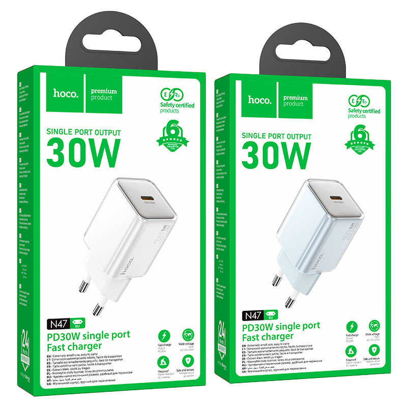 Wall charger “N47 Glorious” PD30W EU cable set