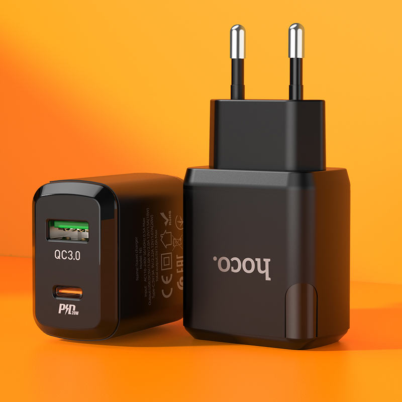 Wall charger “N5 Favor” PD20W + QC3.0 EU set with cable