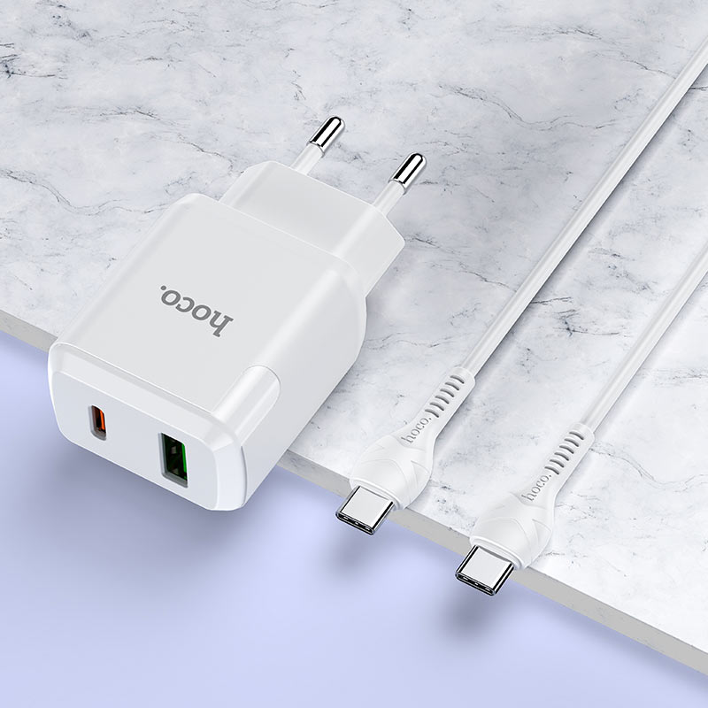 Wall charger “N5 Favor” PD20W + QC3.0 EU set with cable