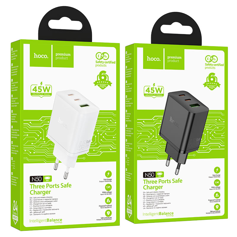 Wall charger “N50 Scenery” PD45W EU cable set