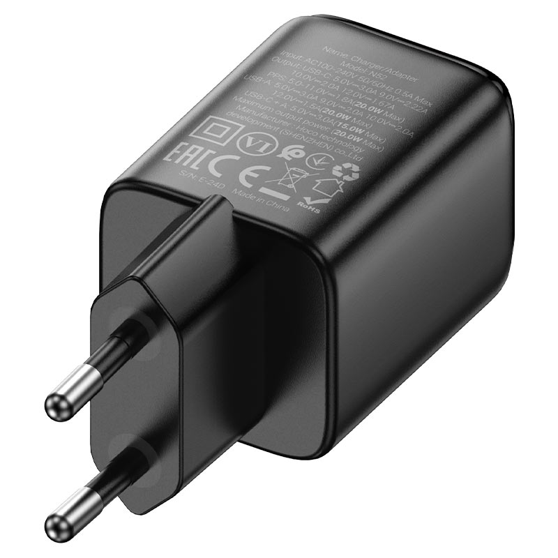 Wall charger “N52 Monsoon” PD20W + QC3.0 EU cable set