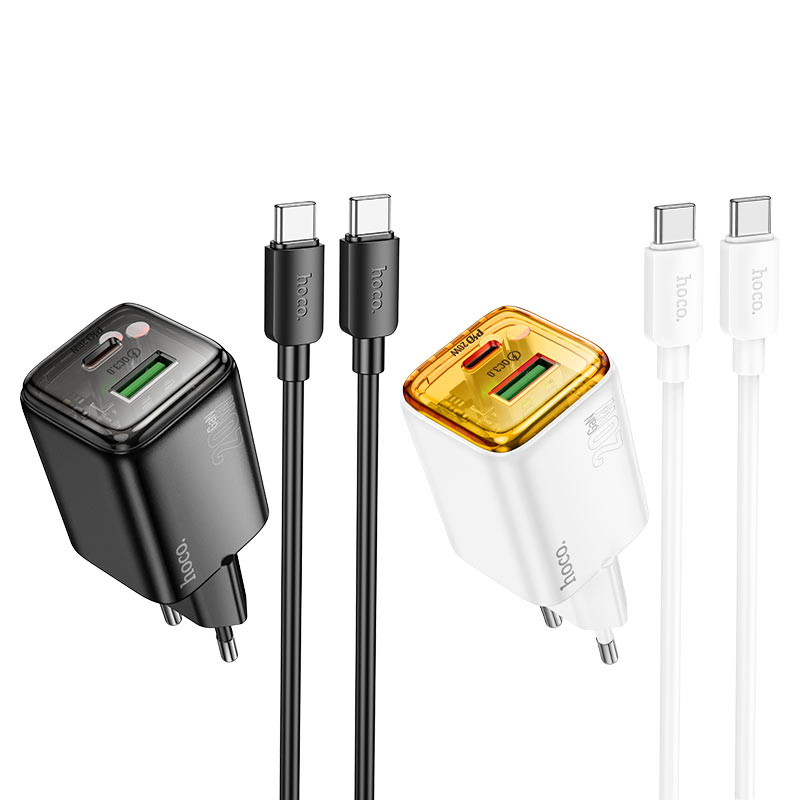 Wall charger “N52 Monsoon” PD20W + QC3.0 EU cable set