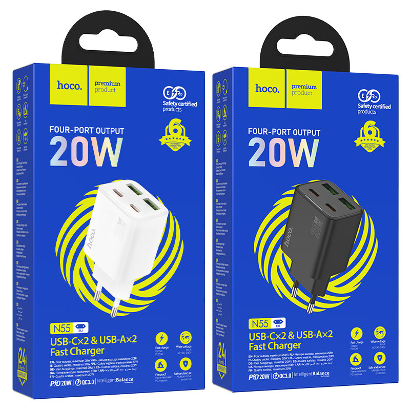 Wall charger “N55 Fundador” PD20W EU cable set