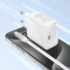 Wall charger “N57 Full” PD20W EU retractable cable