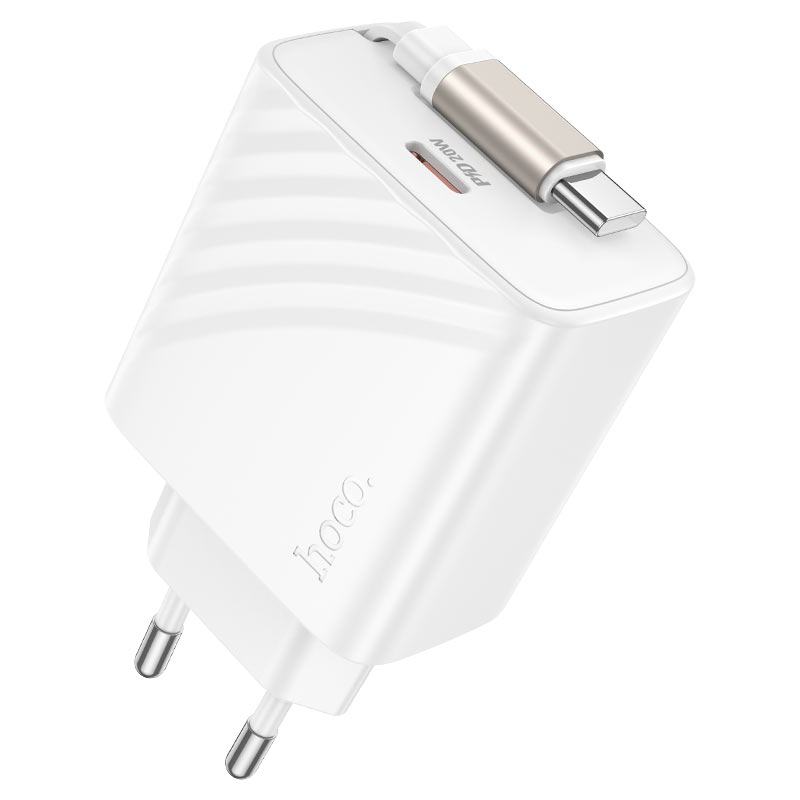 Wall charger “N57 Full” PD20W EU retractable cable