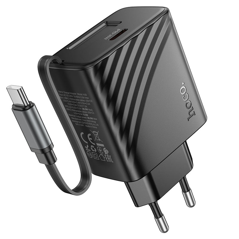 Wall charger “N58 Full” PD30W EU retractable cable