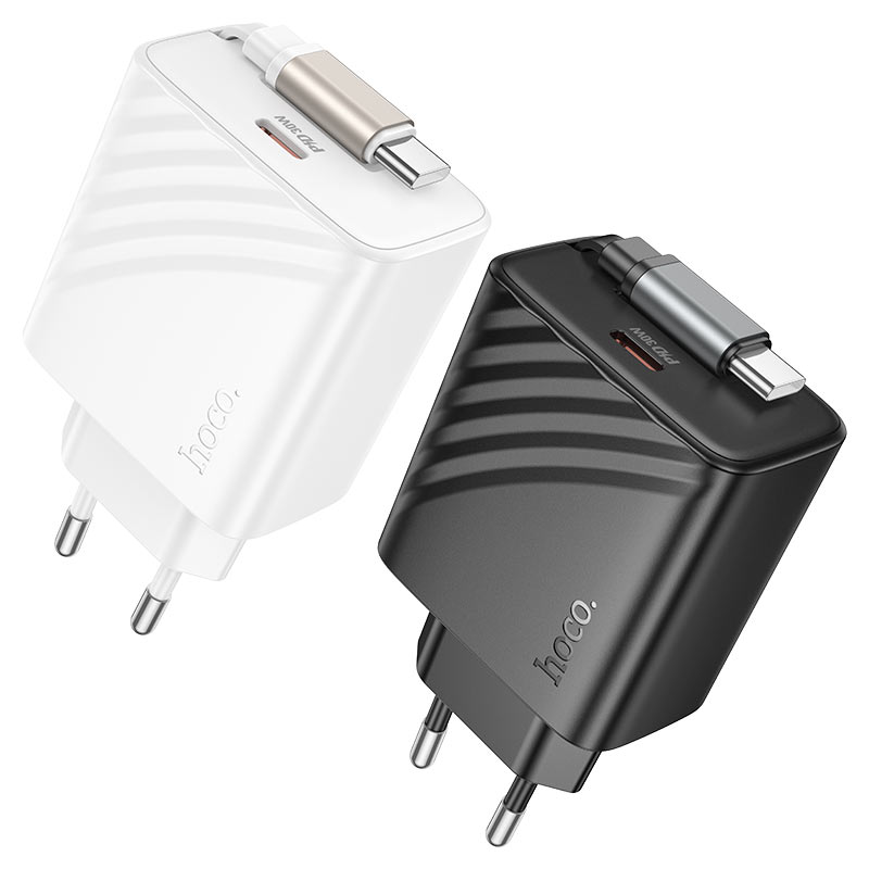 Wall charger “N58 Full” PD30W EU retractable cable