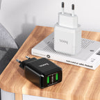 Wall charger “N6 Charmer” dual port QC3.0 EU set with cable