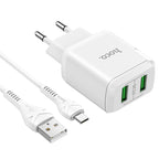 Wall charger “N6 Charmer” dual port QC3.0 EU set with cable