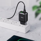 Wall charger “N6 Charmer” dual port QC3.0 EU set with cable