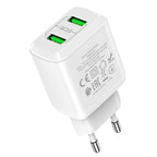 Wall charger “N6 Charmer” dual port QC3.0 EU set with cable