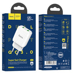 Wall charger “N6 Charmer” dual port QC3.0 EU set with cable