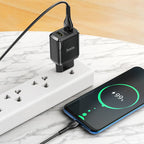 Wall charger “N6 Charmer” dual port QC3.0 EU set with cable