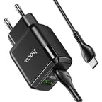 Wall charger “N6 Charmer” dual port QC3.0 EU set with cable