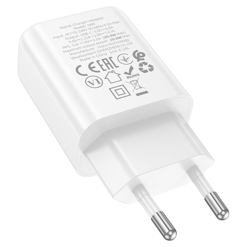 Wall charger “N60 Gentle” PD20W EU cable set