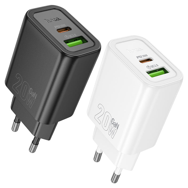 Wall charger “N61 Gentle” PD20W + QC3.0 EU cable set