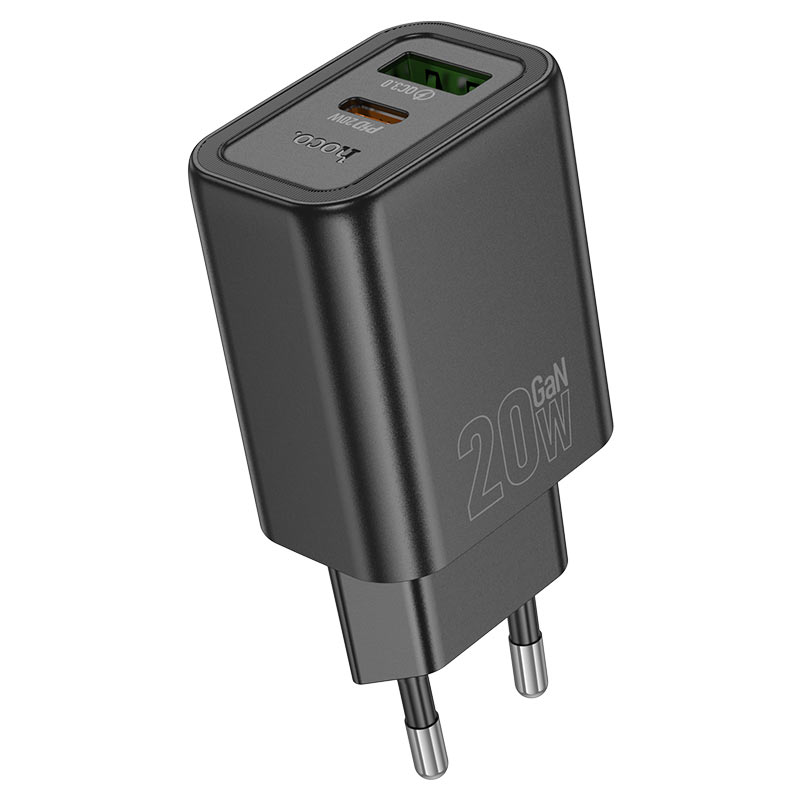 Wall charger “N61 Gentle” PD20W + QC3.0 EU cable set